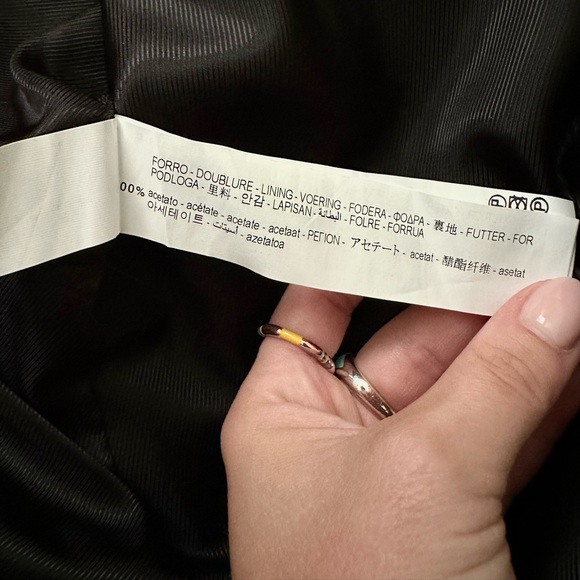 Zara Small Belted Double Breasted Vest Blazer - Black - Picture 11 of 12